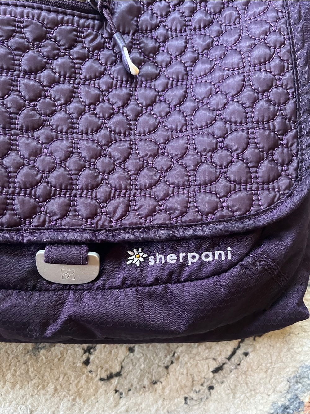 Sherpani Deep Plum Quilted Crossbody Bag - Picture 2 of 13